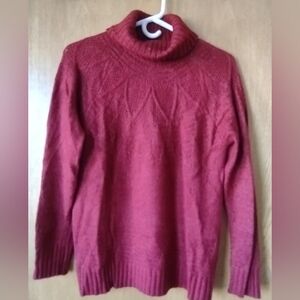 Maurices Red Marled Turtle Neck Sweater Size Medium